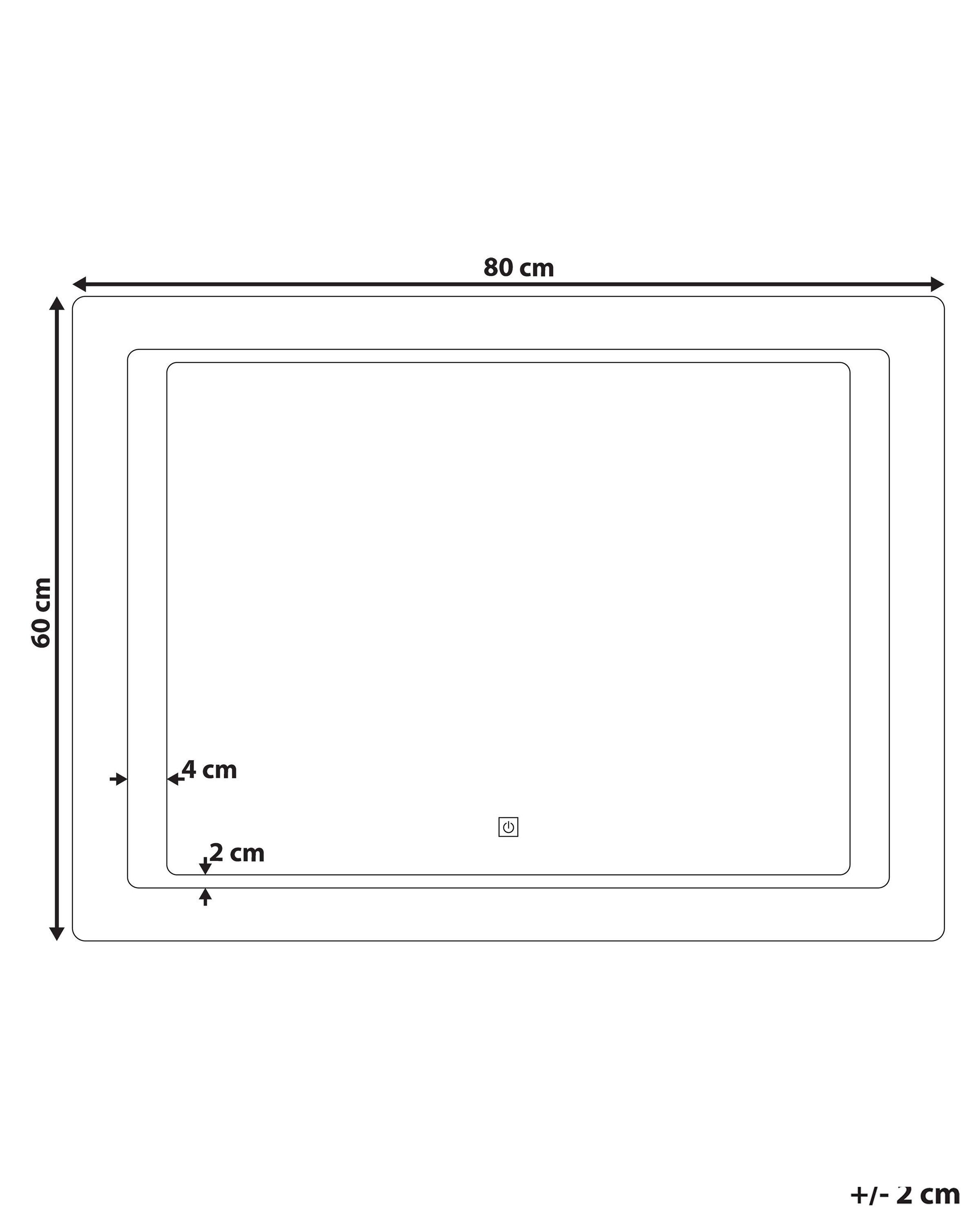 Beliani Wandspiegel aus Glas Minimalistisch WASSY  