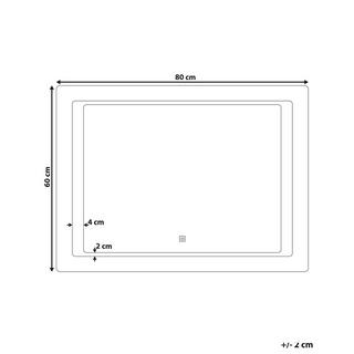 Beliani Wandspiegel aus Glas Minimalistisch WASSY  