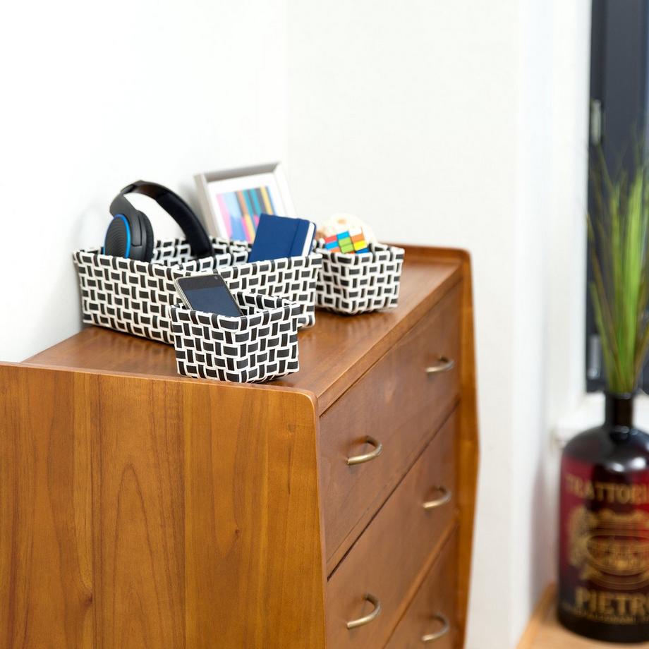 B2X Set di 4 cestini portaoggetti intrecciati  