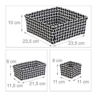 B2X Aufbewahrungskorb 4er-Set geflochten  