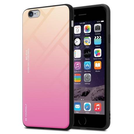 Cadorabo  Housse compatible avec Apple iPhone 6 PLUS / 6S PLUS - Coque de protection bicolore en silicone TPU et dos en verre trempé 