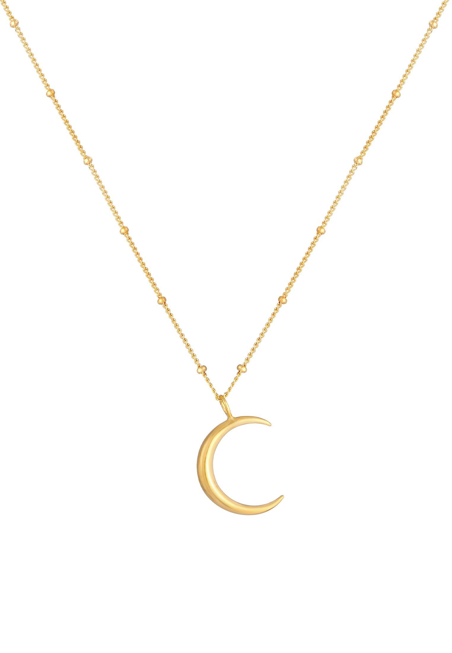 Elli  Collier Chaîne Boule Astro Faucille Demi-Lune Pour Dames 