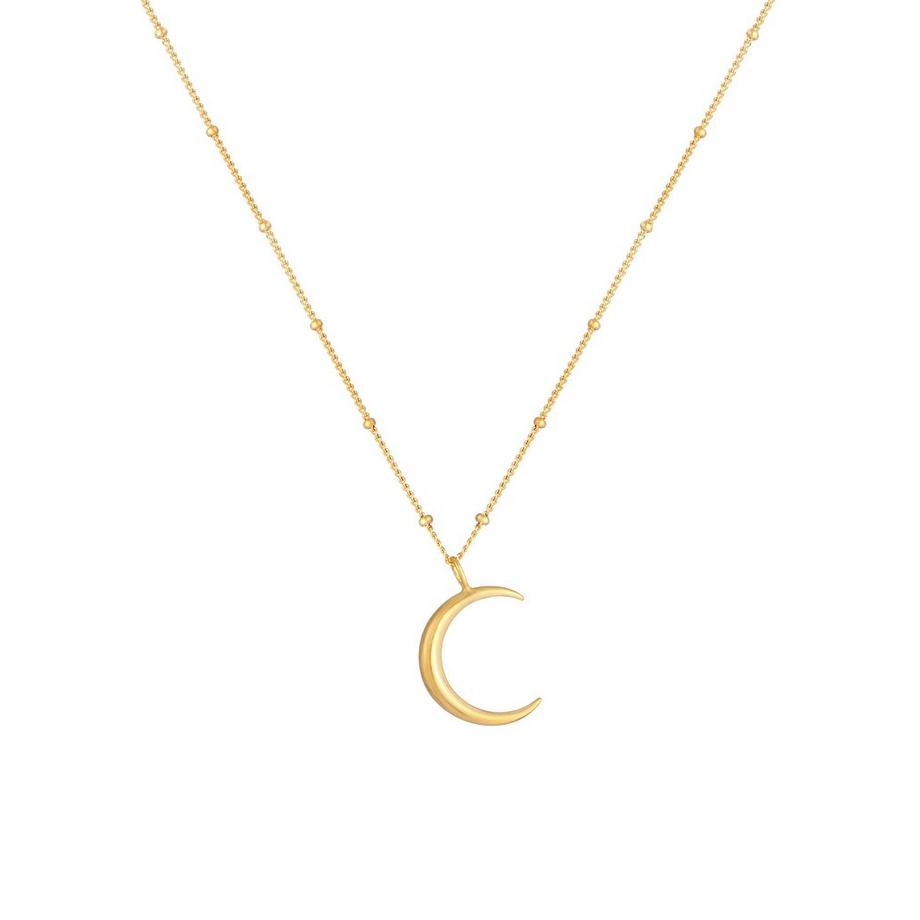 Elli  Halskette Halbmond Moon Sichel Astro Kugelkette 