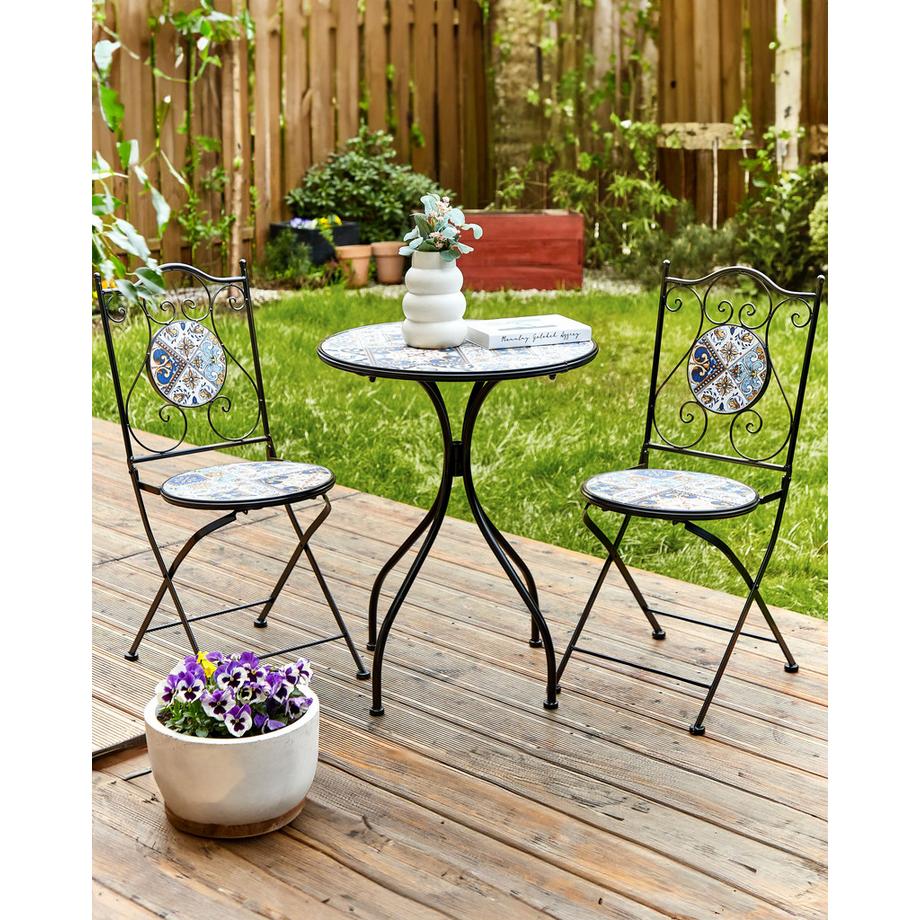 Beliani Set di 2 sedie da giardino en Ferro Retrò CIVITA  