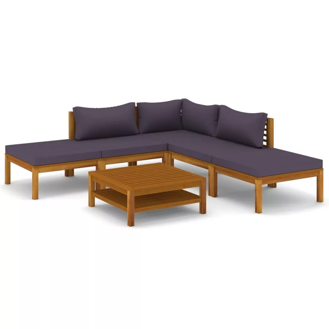 VidaXL - Salon de jardin bois d'acacia, One Size, Gris