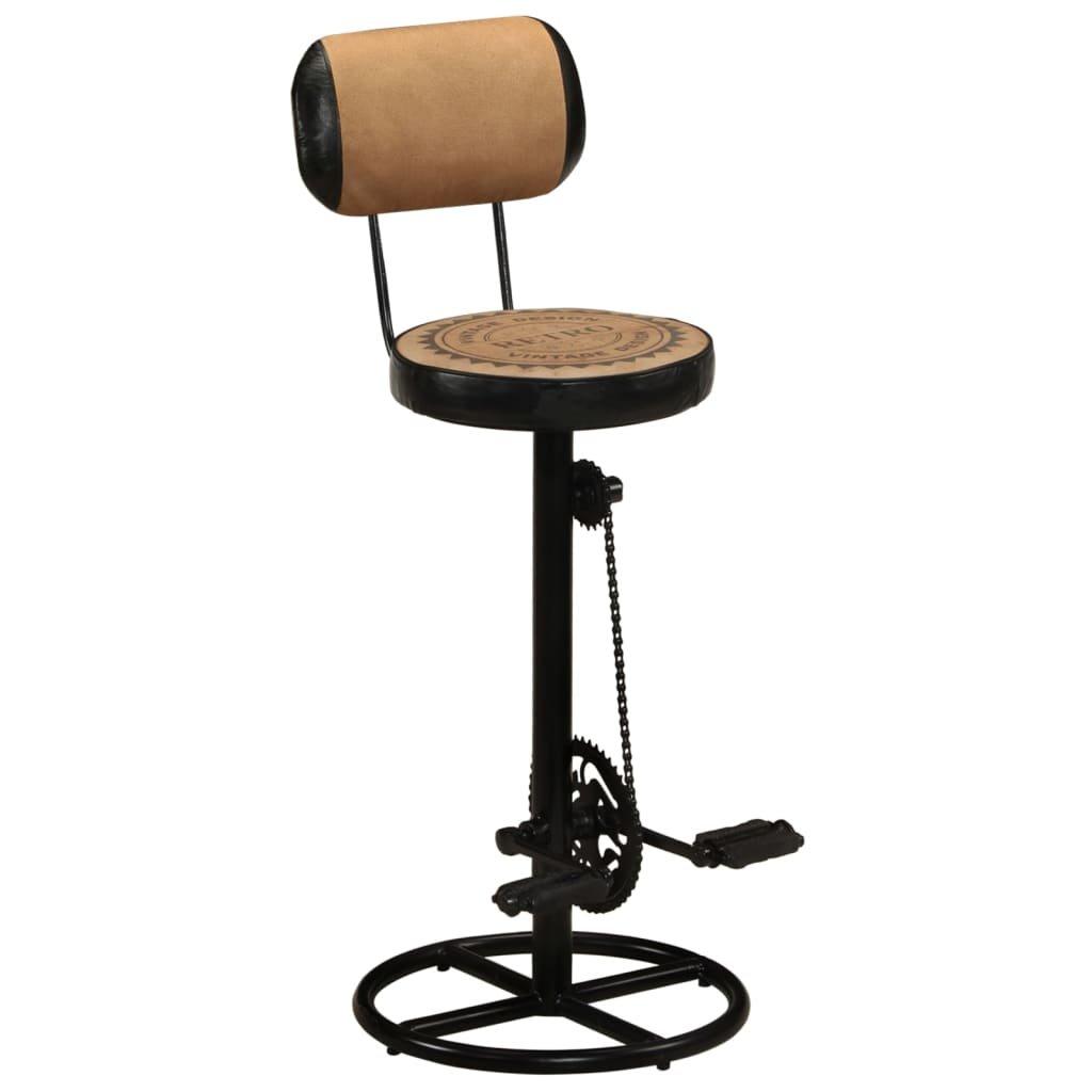 VidaXL Tabouret de bar cuir  