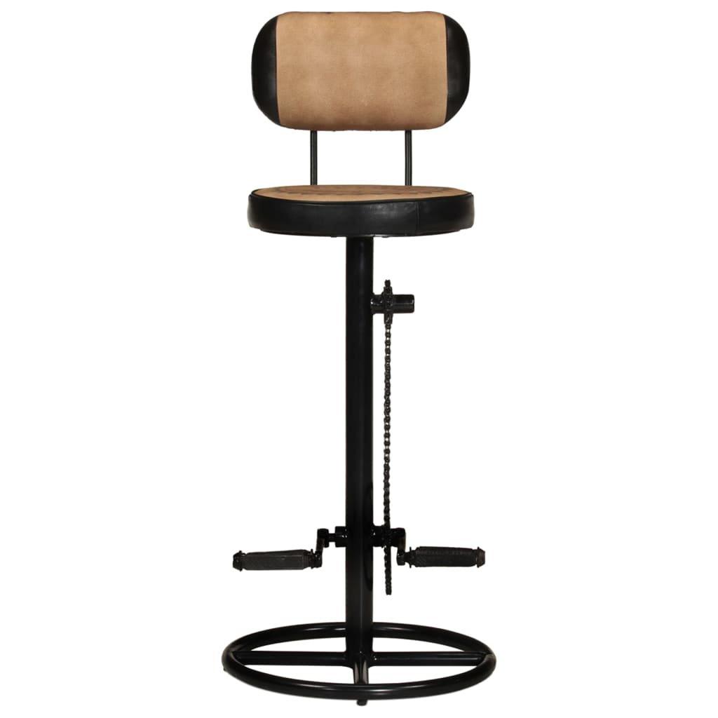 VidaXL Tabouret de bar cuir  