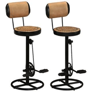 VidaXL Tabouret de bar cuir  