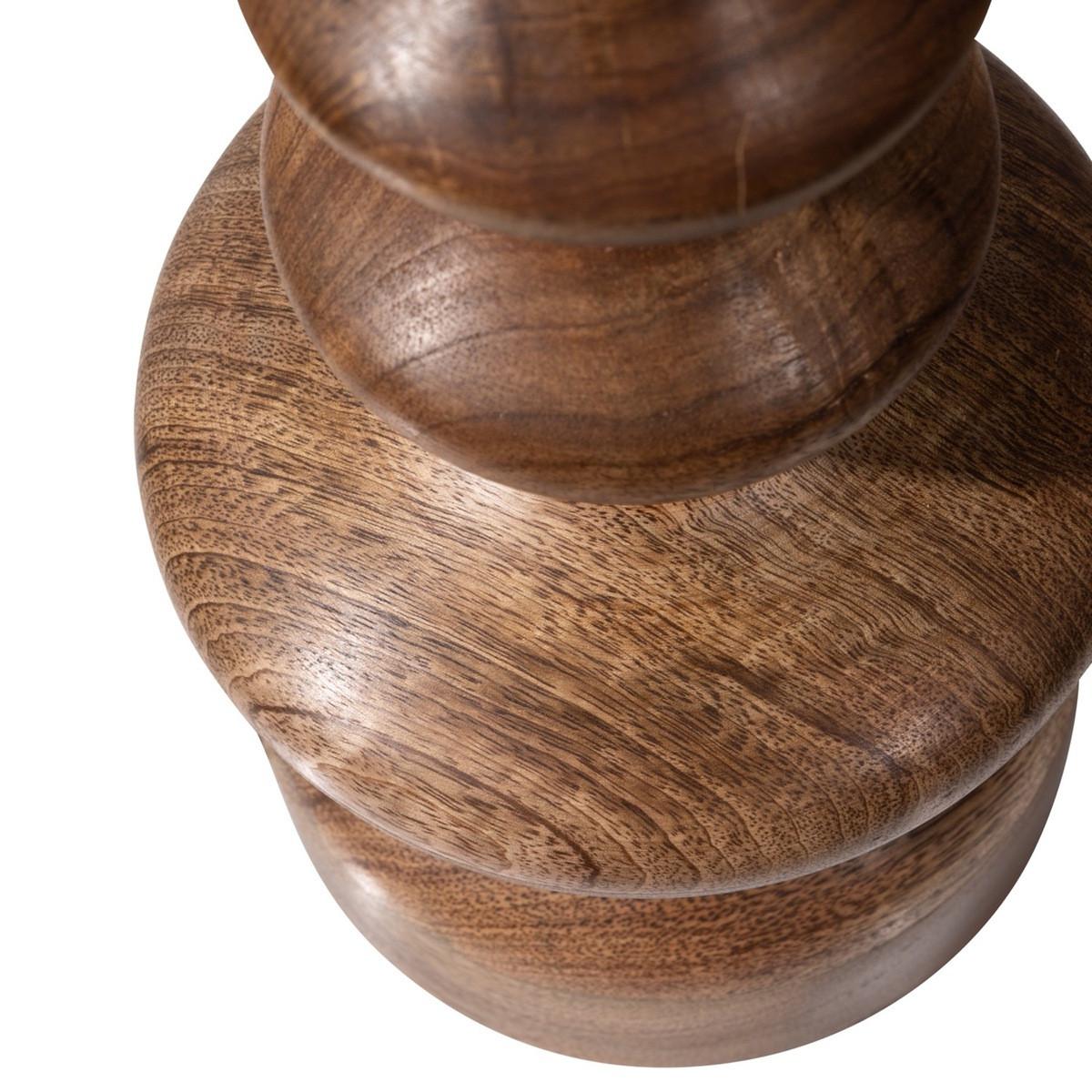 mutoni living Pied de lampe de table Fondle Bois de manguier  