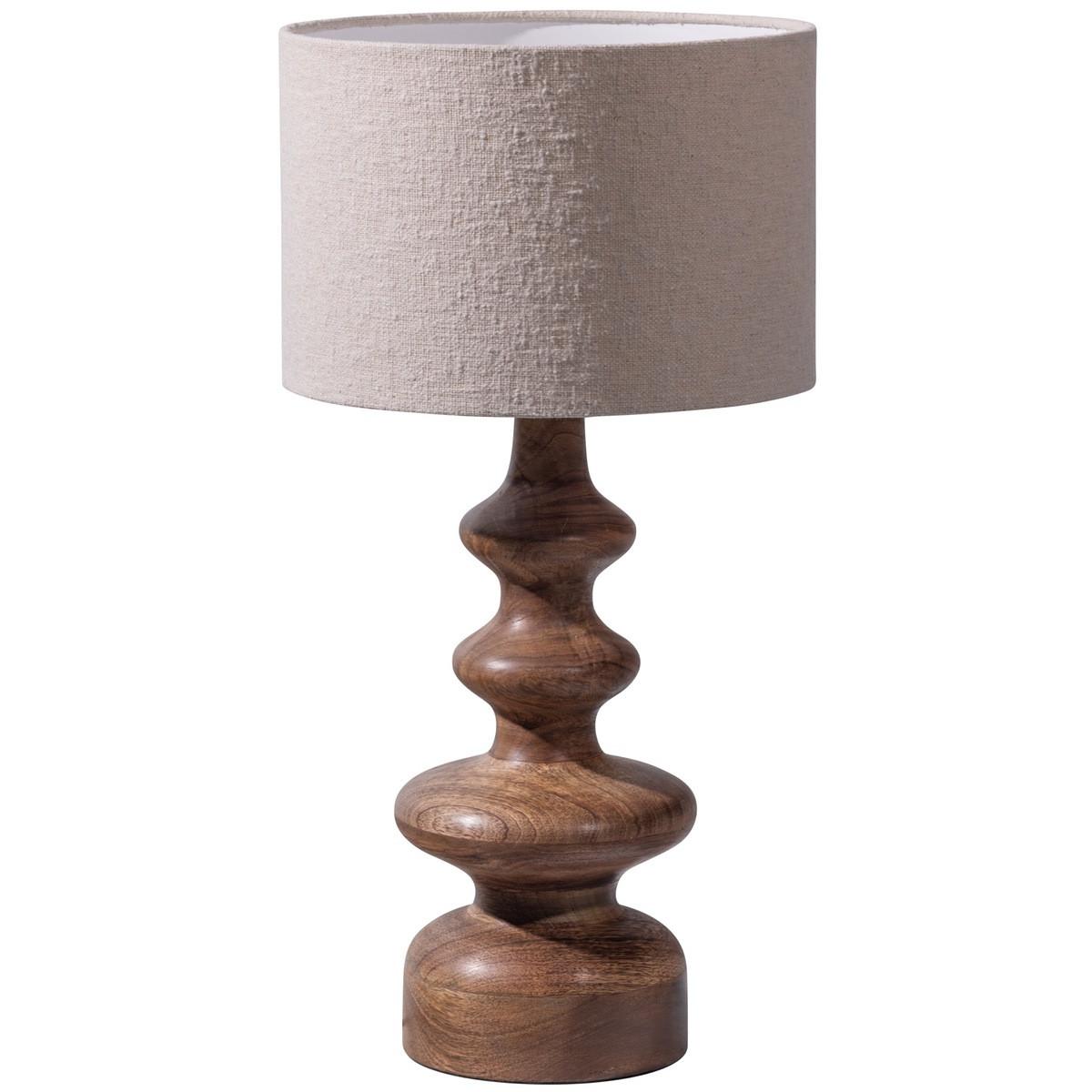 mutoni living Pied de lampe de table Fondle Bois de manguier  