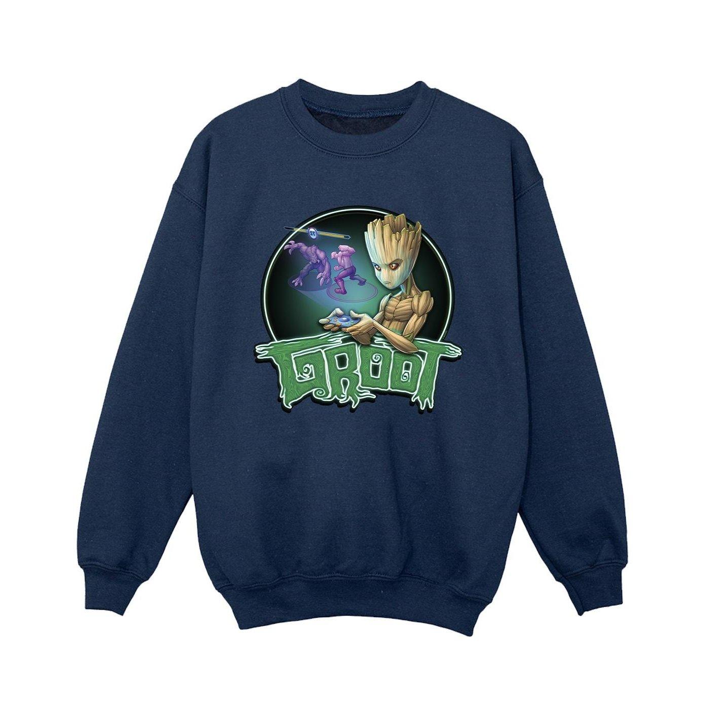 Image of Guardians Of The Galaxy Groot Gaming Ring Sweatshirt Unisex Marine 140/146