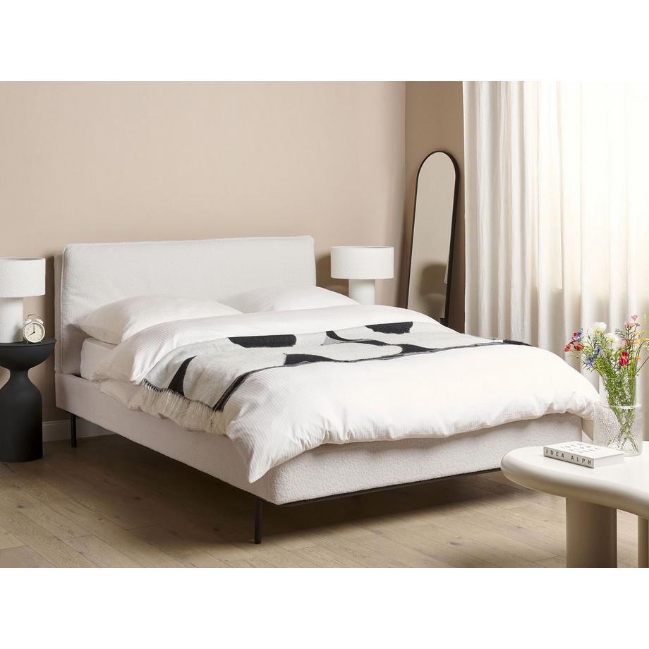 Beliani Bett mit Lattenrost aus Bouclé Skandinavisch CORIO  