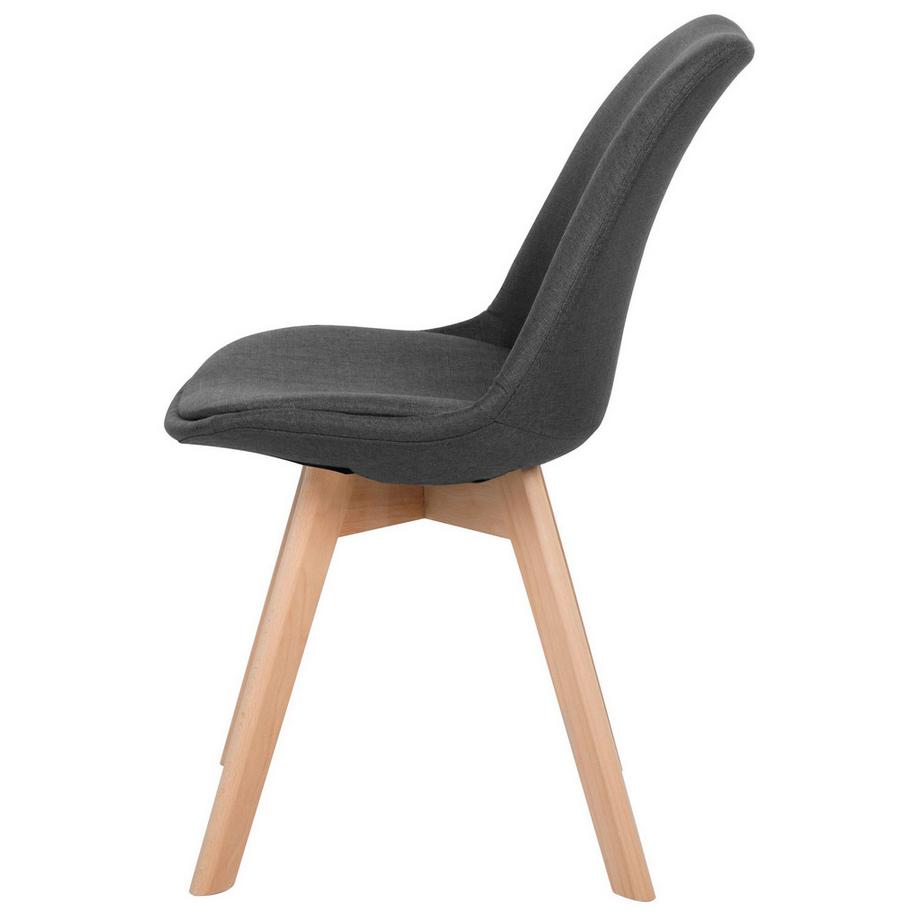 Beliani Set di 2 sedie da pranzo en Tessuto Moderno DAKOTA II  