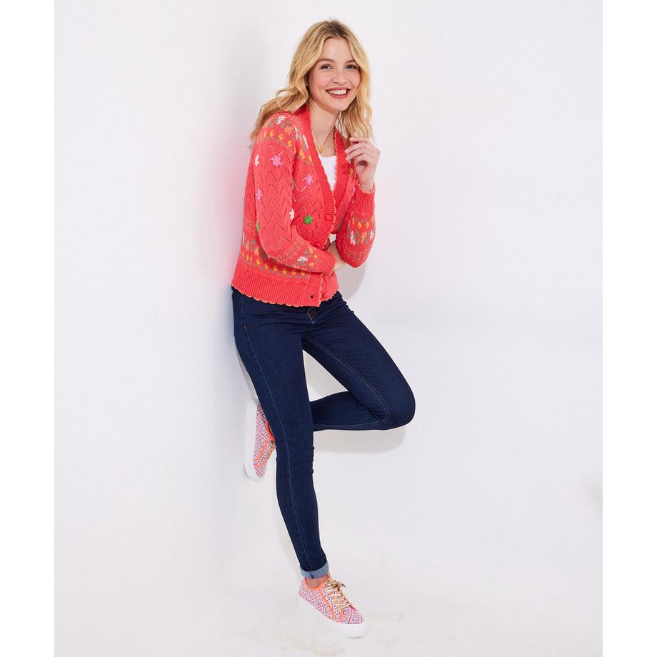 Joe Browns Geblümte Strickjacke V-Ausschnitt  