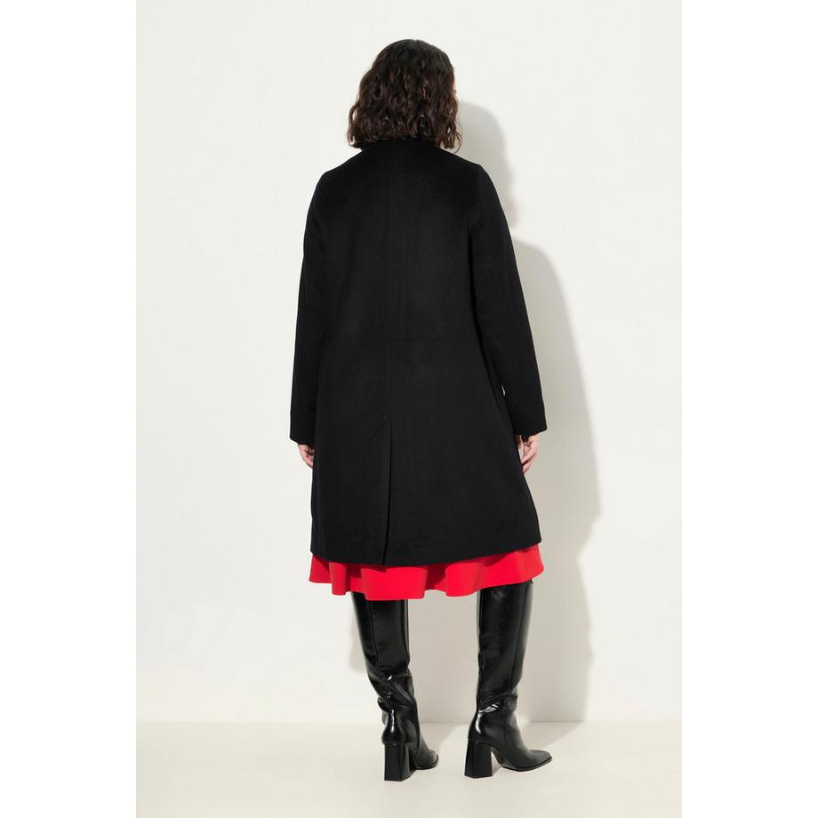 Ulla Popken Wollmix Mantel Stehkragen  