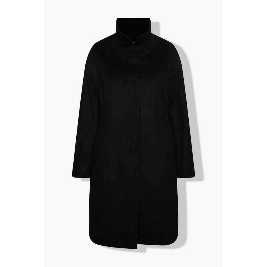 Ulla Popken Wollmix Mantel Stehkragen  