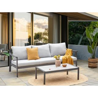 Beliani 3 Sitzer Sofa aus Aluminium Modern KIATO  