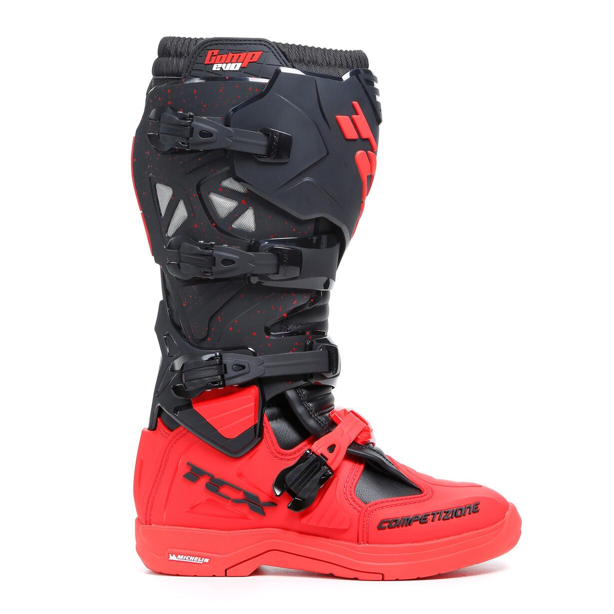 Image of Cross-motorradstiefel Comp Evo 2 Michelin Damen Schwarz / Rot 39
