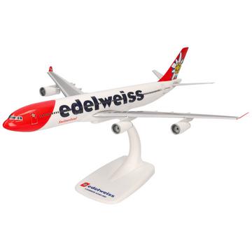 Snap-Fit Flugzeugmodell Edelweiss Air Airbus A340-300 (1:200)