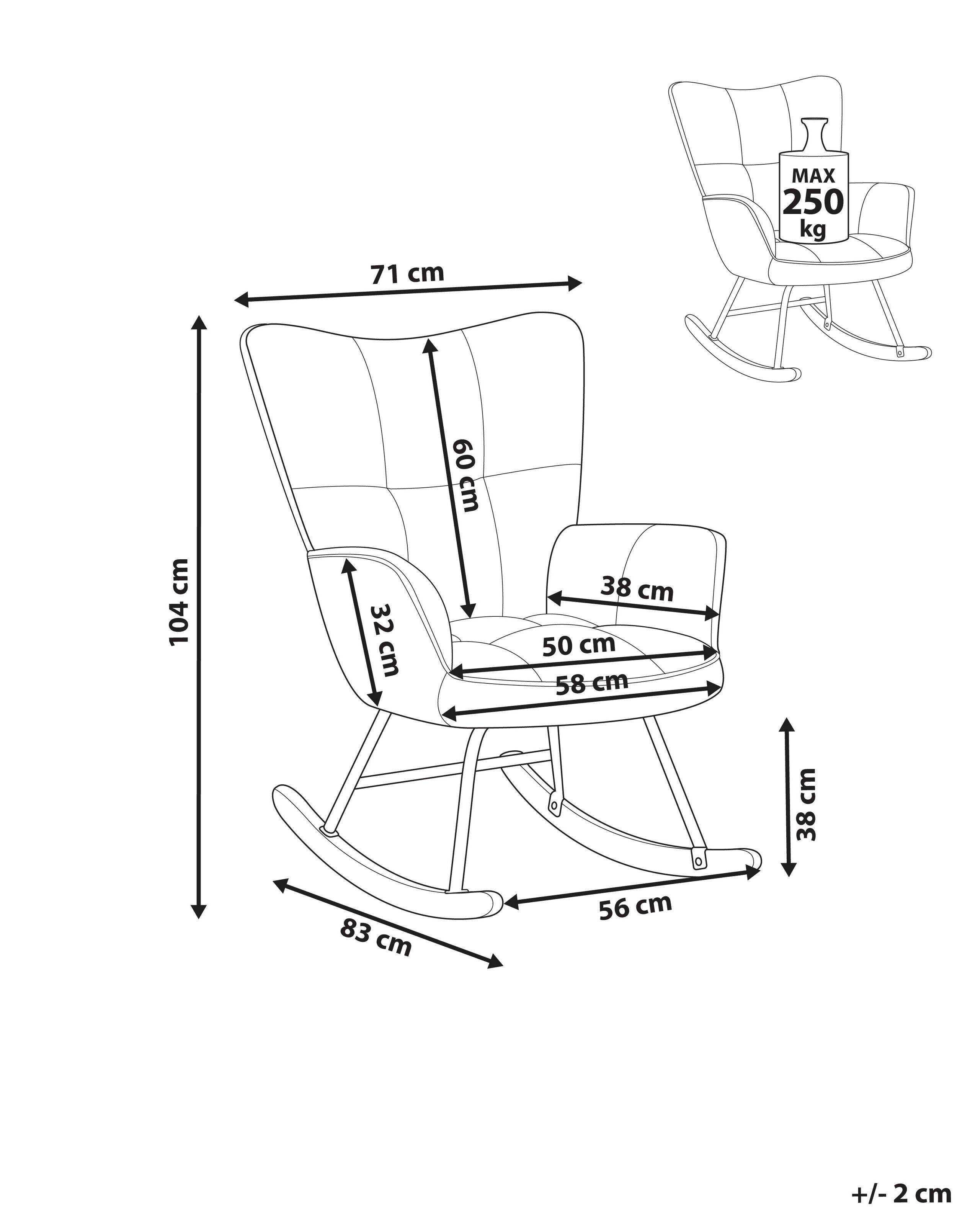 Beliani Schaukelsessel aus Polyester Modern OULU  