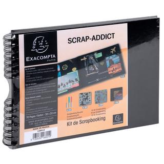 Exacompta Set Scrapbooking mit Fotoalbum 32x22 cm, SCRAP ADDICT  