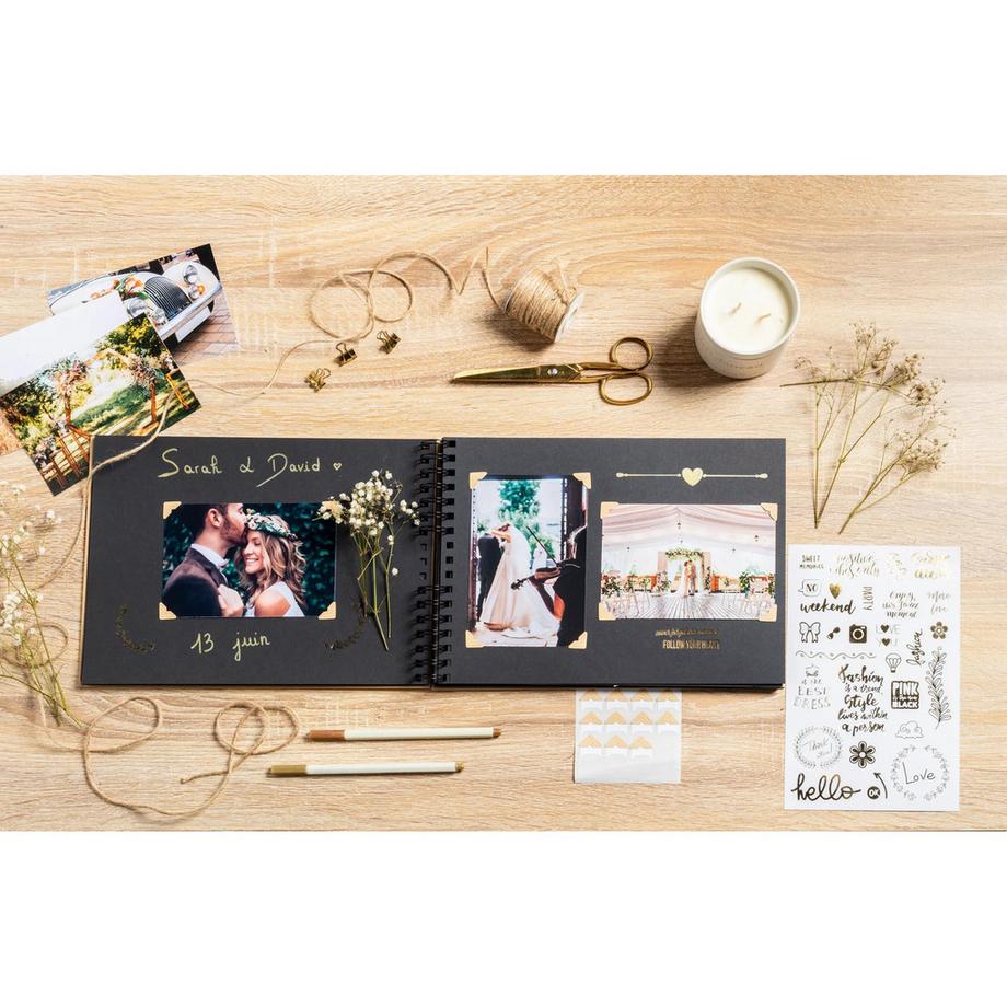 Exacompta Set Scrapbooking mit Fotoalbum 32x22 cm, SCRAP ADDICT  