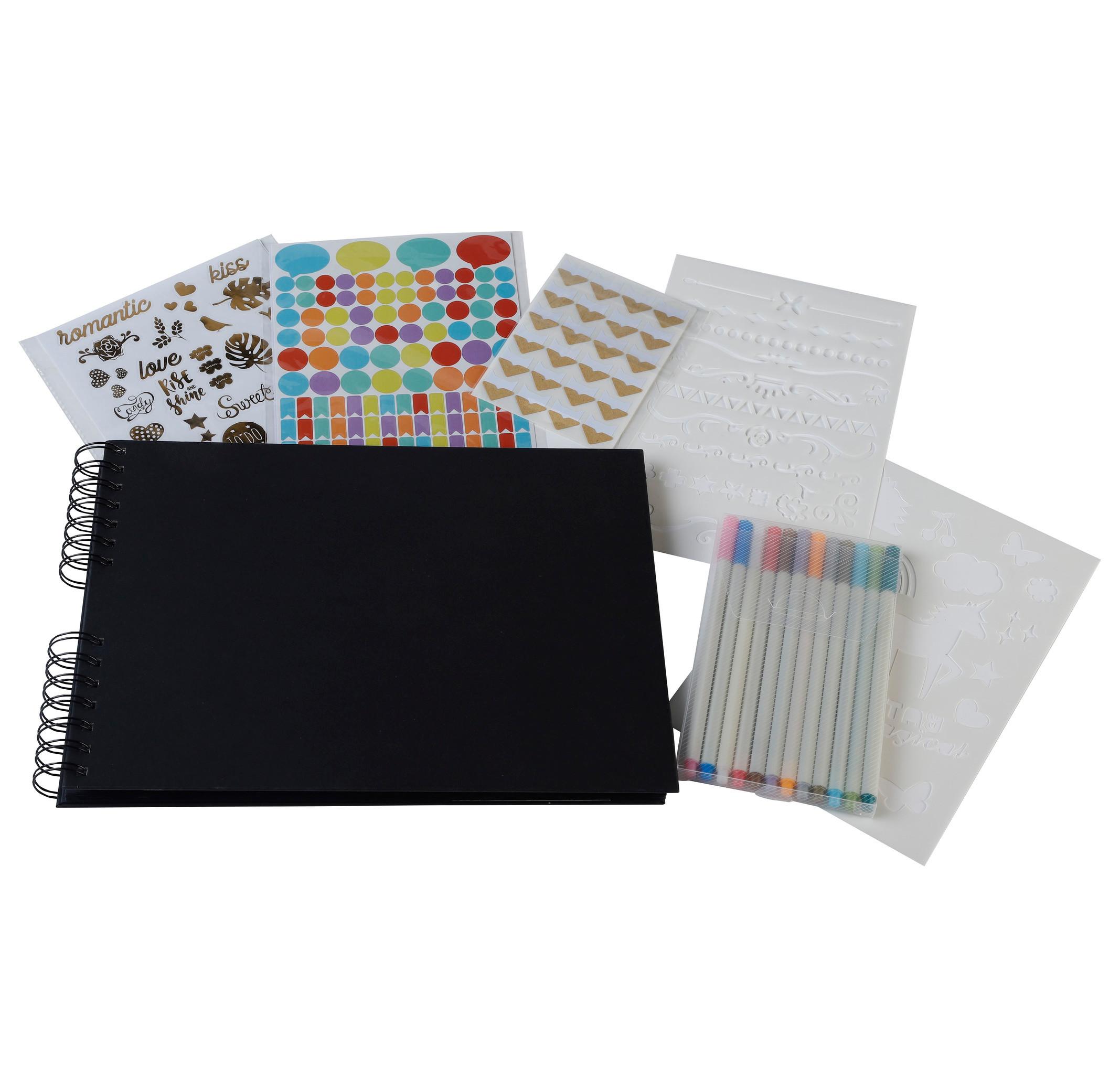 Exacompta Set Scrapbooking mit Fotoalbum 32x22 cm, SCRAP ADDICT  