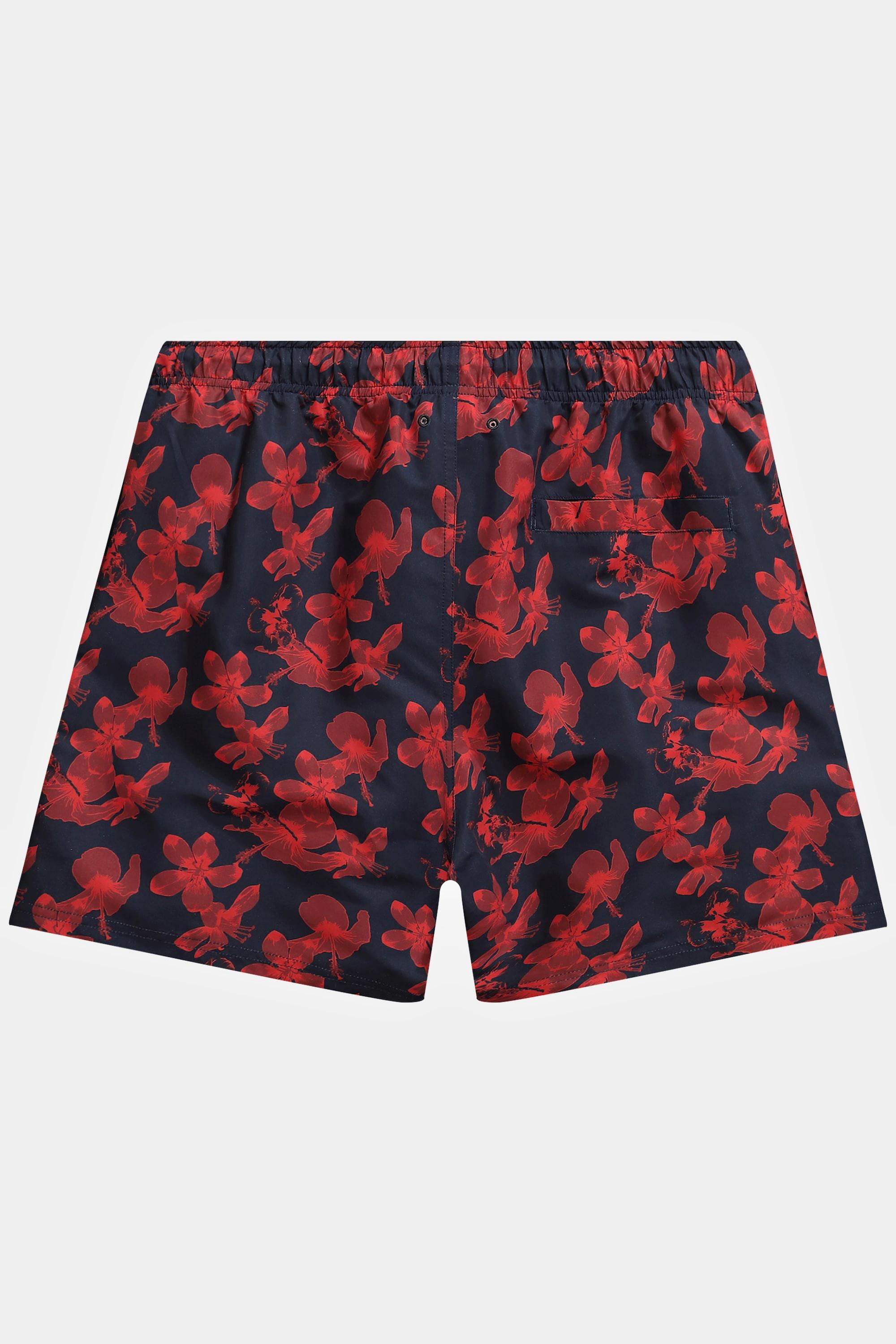 JP1880  Shorts da mare con cintura elastica e stampa floreale 