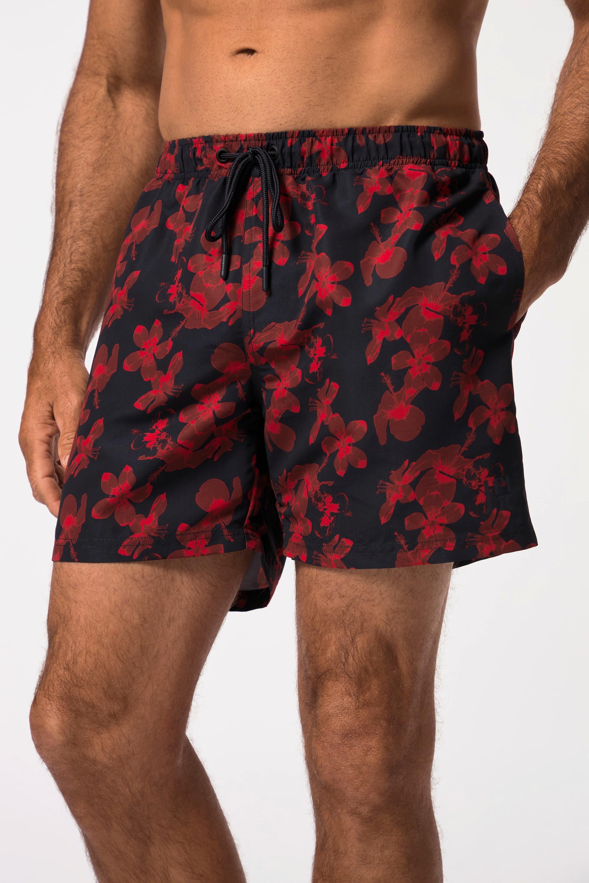 JP1880  Shorts da mare con cintura elastica e stampa floreale 