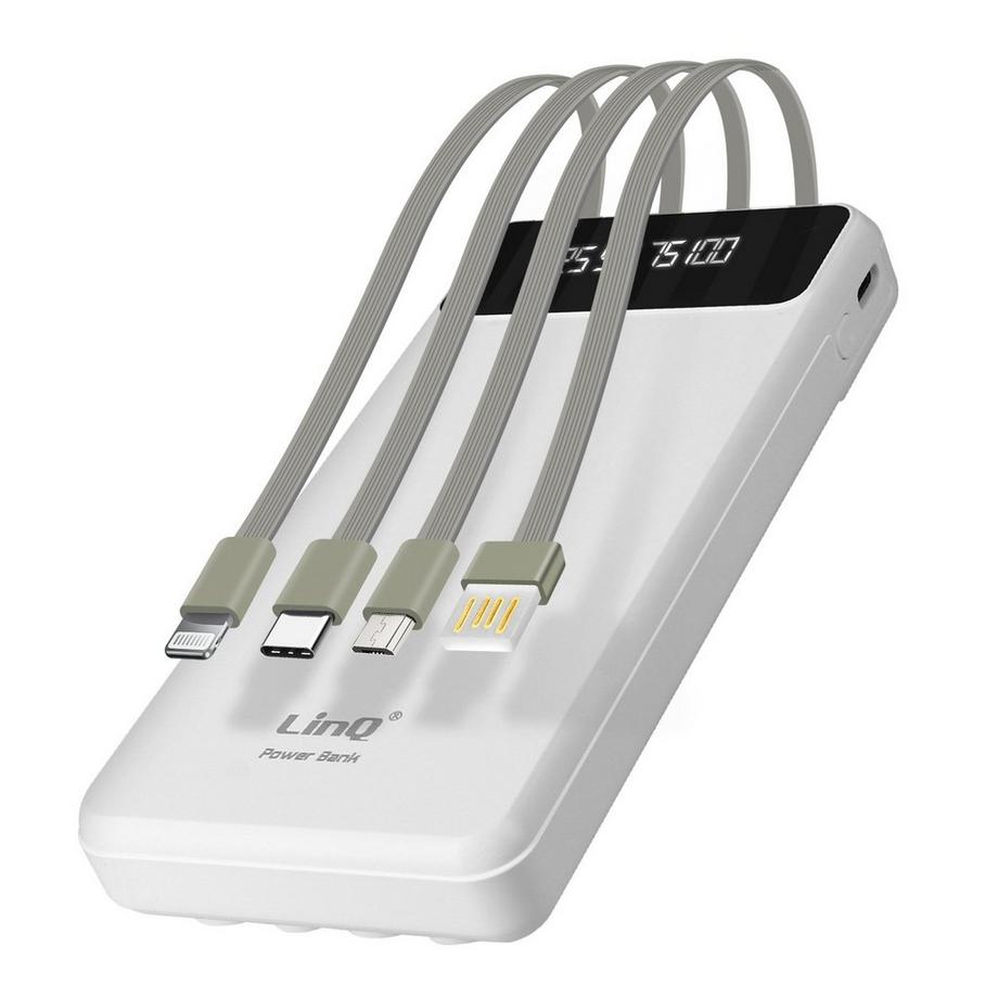 15.000mAh Powerbank, 4-in-1 Kabel LinQ