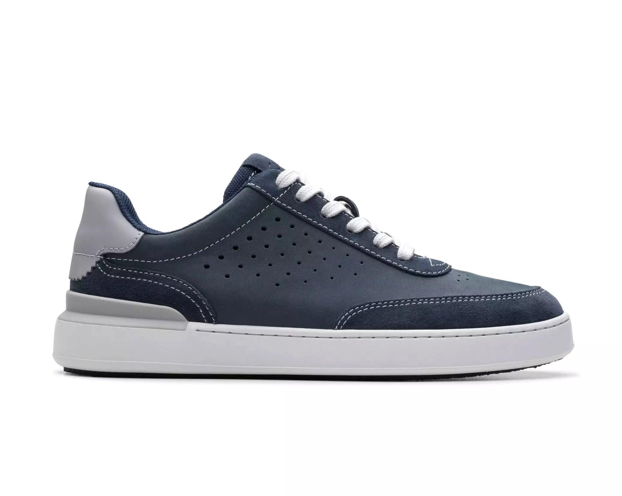 Image of Courtlite Run - Nubuk Sneaker Herren Blau 42.5