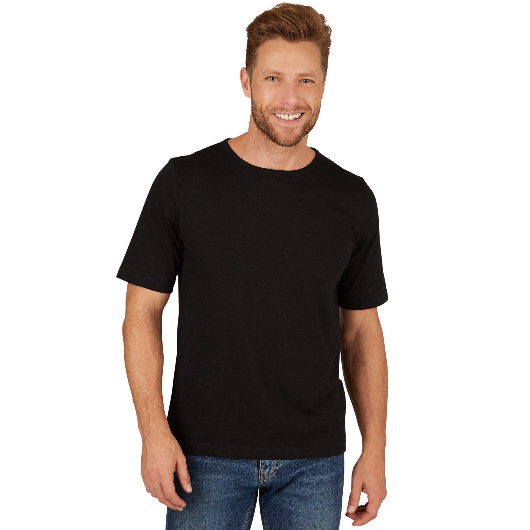 Image of T-shirt Mit Rundhals-ausschnitt Herren Schwarz M