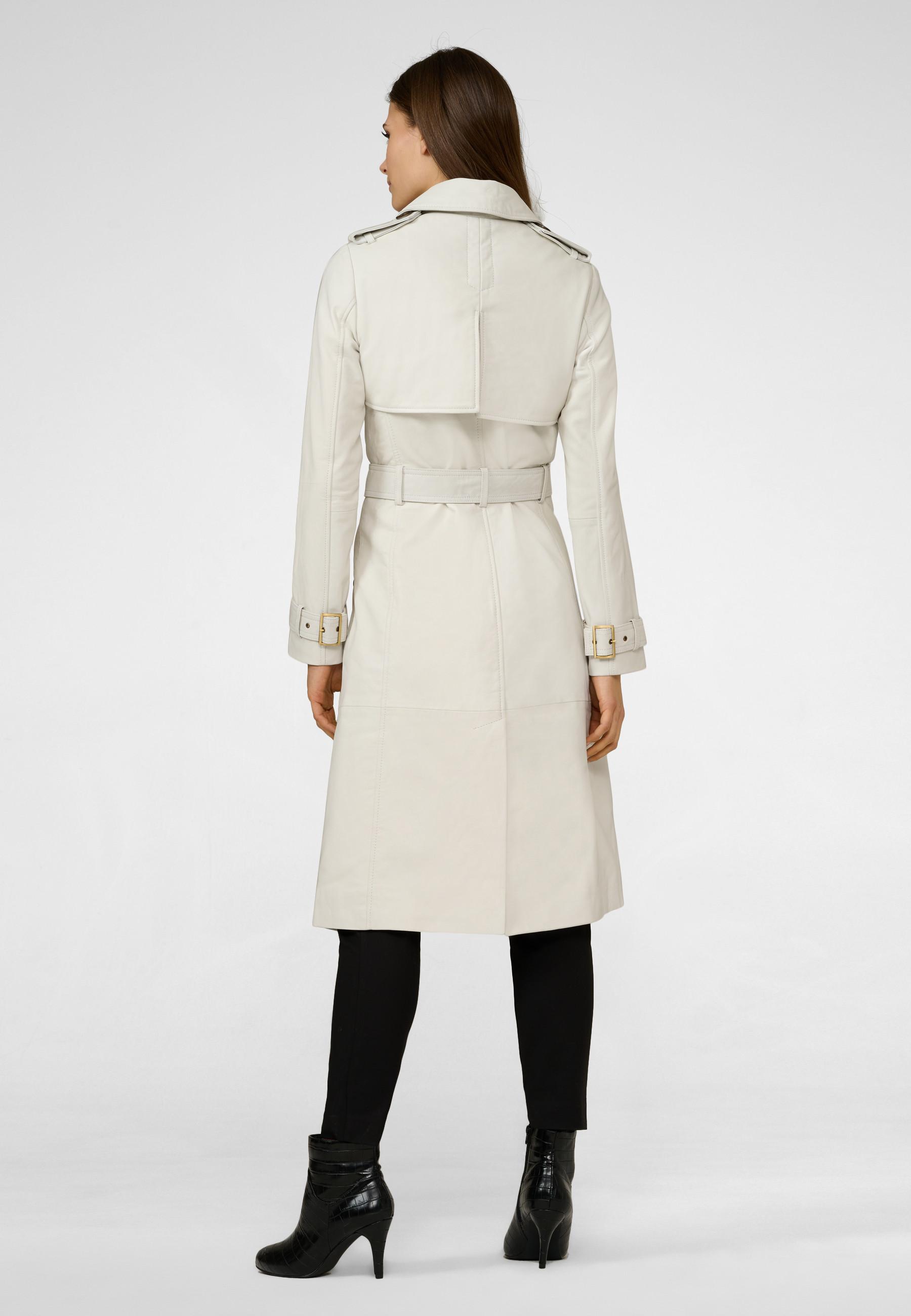 RICANO  Cappotto in pelle per donna Gloria, trench avec col revers 