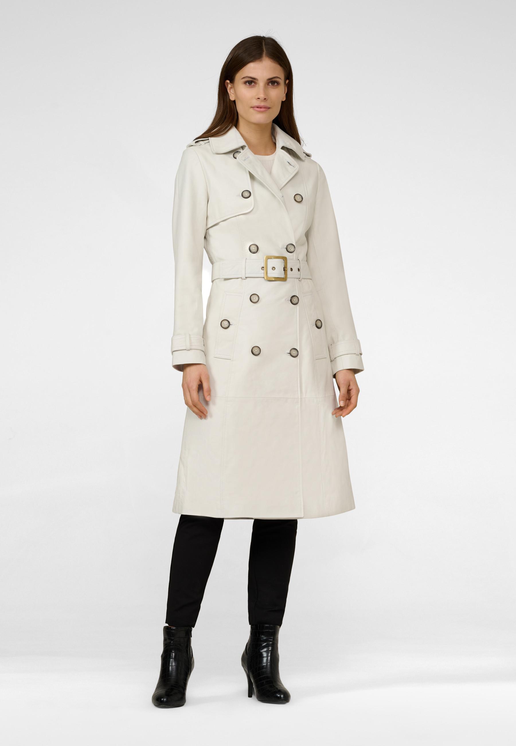 RICANO  Cappotto in pelle per donna Gloria, trench avec col revers 