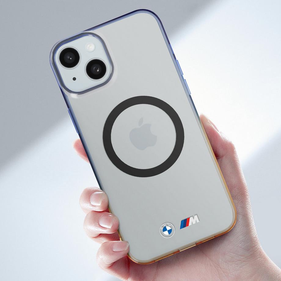 BMW  Gradient Hülle iPhone 15 Plus Blau, BMW 