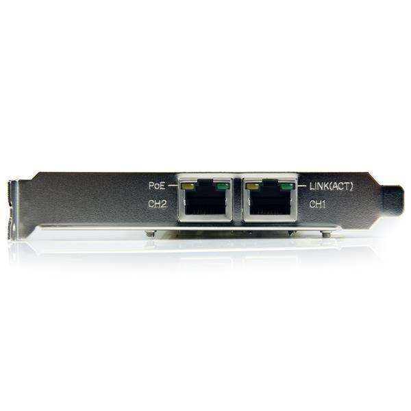 STARTECH.COM  Carte Réseau PCI Express 2 ports Gigabit Ethernet RJ45 10/100/1000Mbps - POE/PSE 