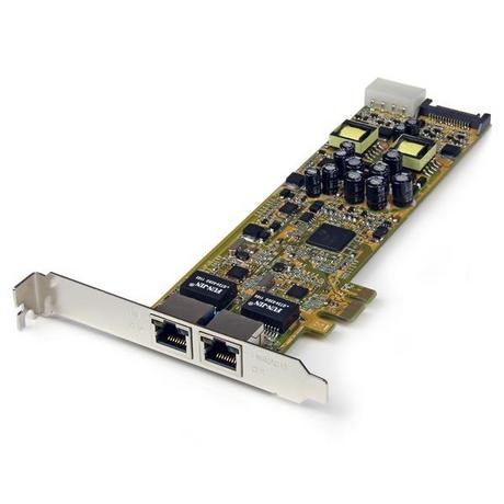 STARTECH.COM  Adattatore scheda di rete PCIe Ethernet Gigabit PCI Express a due porte - PoE/PSE 