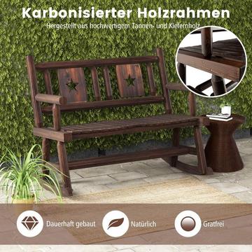 Gartenbank wetterfest Schaukelbank mit Rückenlehne Sitzbank bis 320 kg belastbar