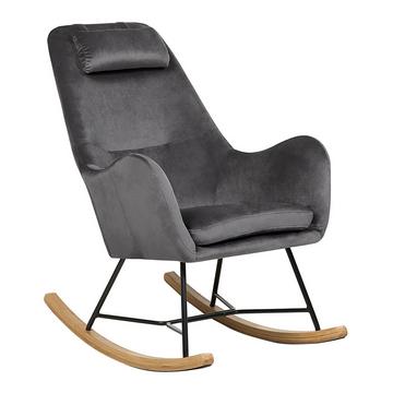 Fauteuil à bascule en Velours Rétro ARRIE