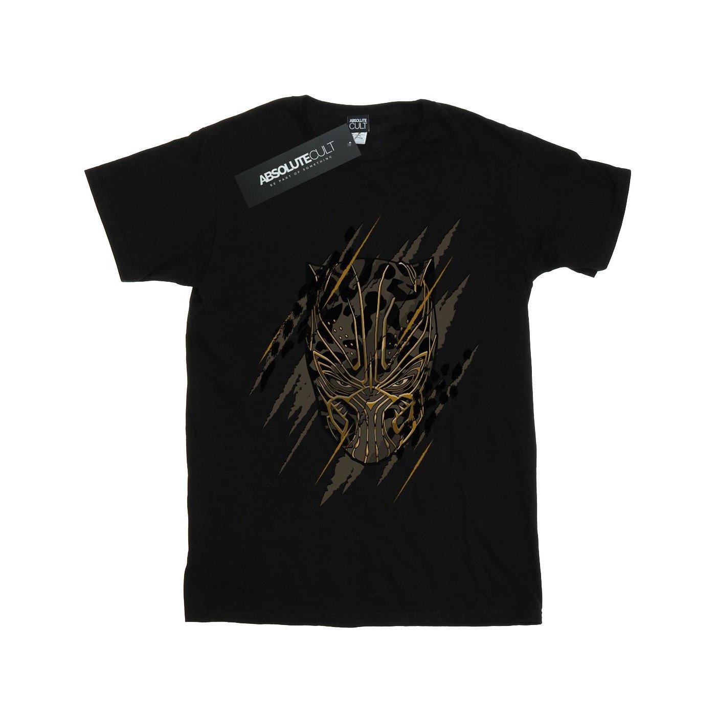 Image of Black Panther Gold Head Tshirt Damen Schwarz L