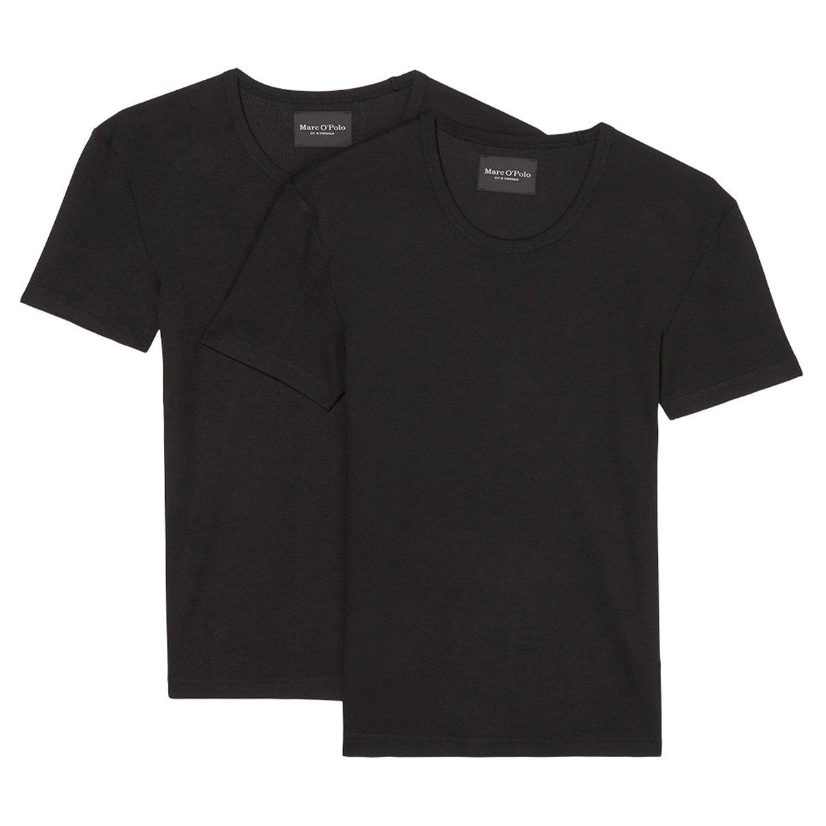 Image of 2er Pack Iconic Rib Organic Cotton - Unterhemd Shirt Langarm Herren Schwarz L