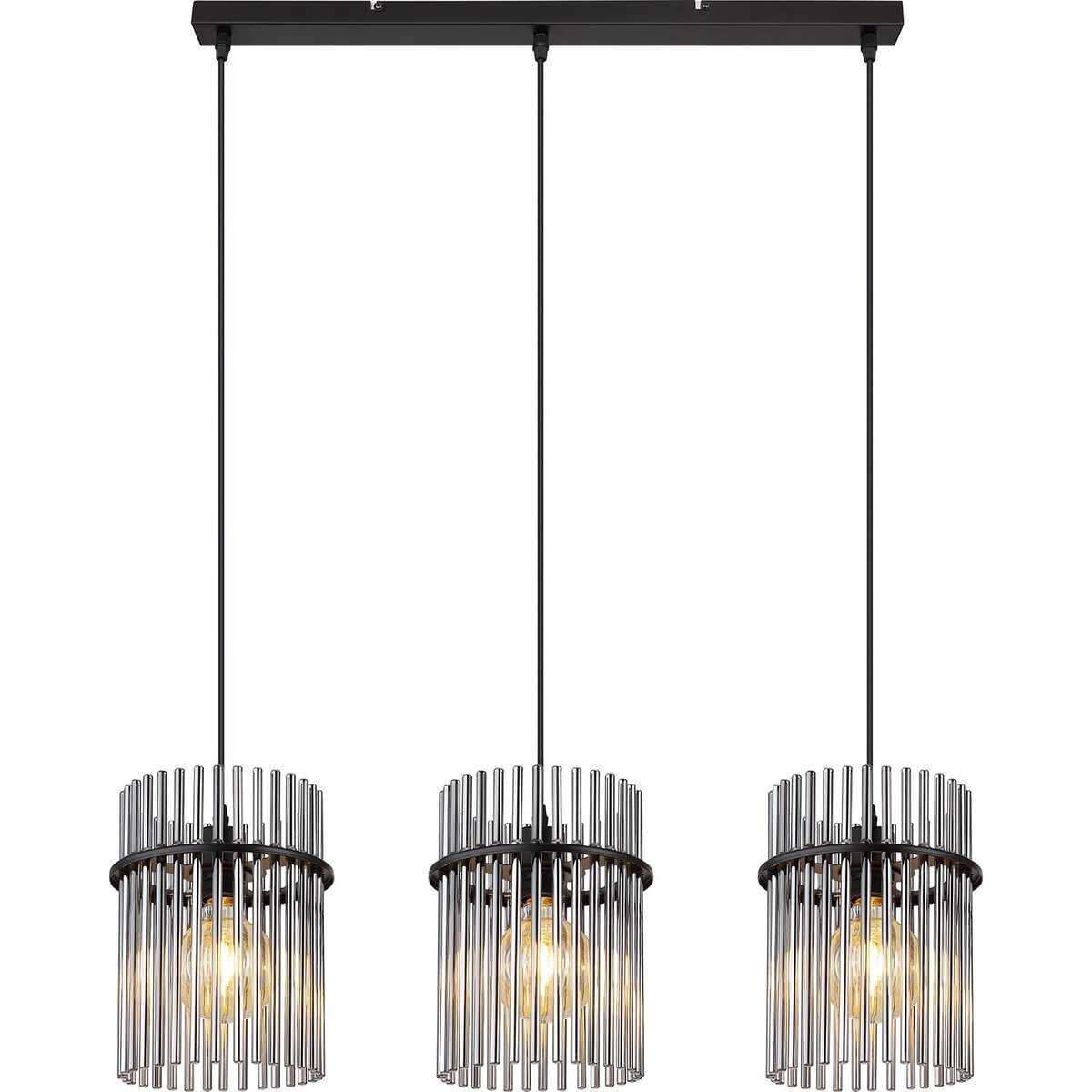 mutoni light Suspension Gorley métal noir mat 3xE27 80  
