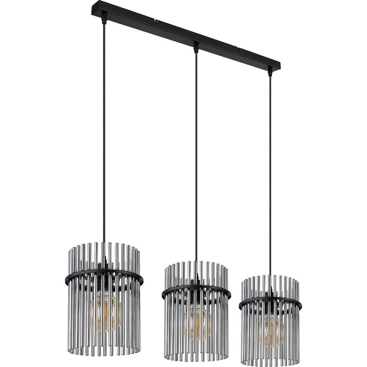 mutoni light Suspension Gorley métal noir mat 3xE27 80  
