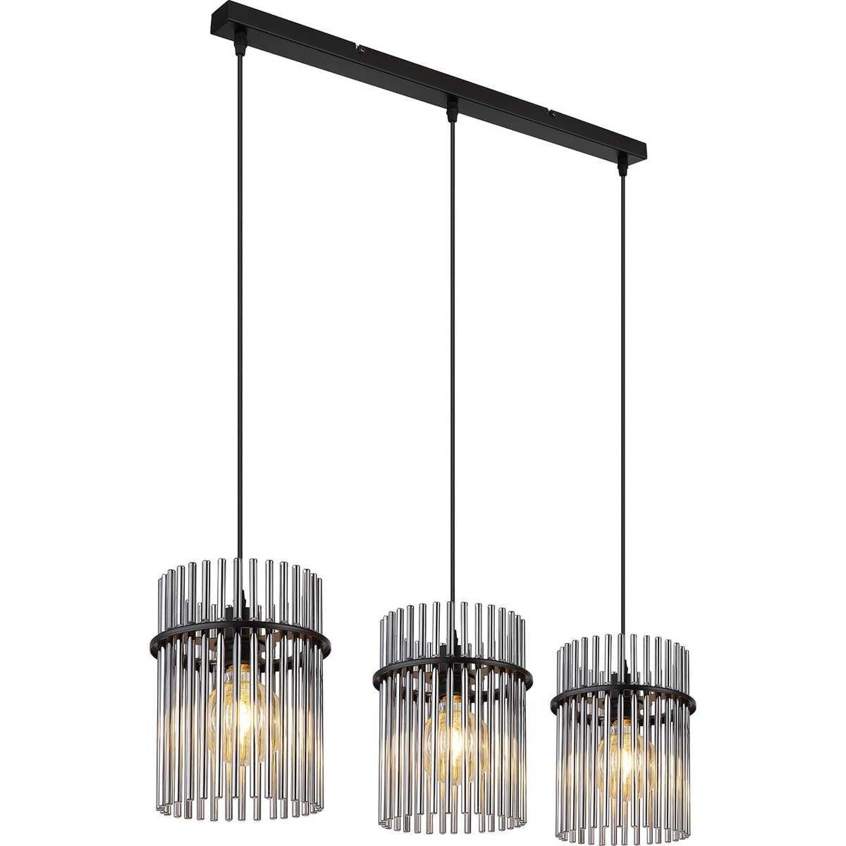 mutoni light Suspension Gorley métal noir mat 3xE27 80  
