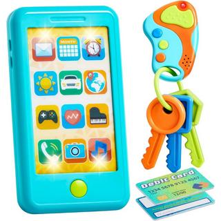 Activity-board  Jouet téléphone, jouet porte-clé et carte de crédit, jouet téléphone portable pour enfants 