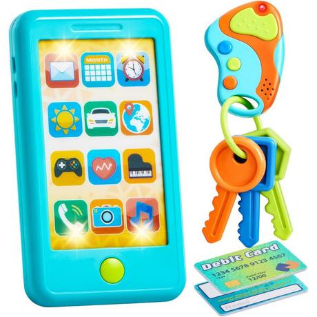 Activity-board  Jouet téléphone, jouet porte-clé et carte de crédit, jouet téléphone portable pour enfants 