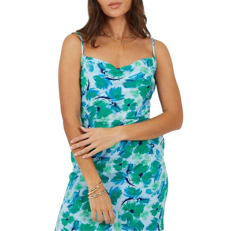 Brave Soul Robe Milongue à Bretelles Fines Motif Floral  