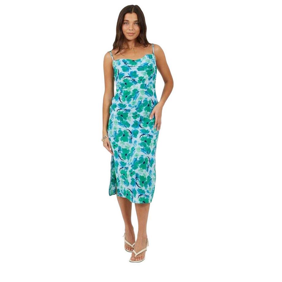 Brave Soul Robe Milongue à Bretelles Fines Motif Floral  