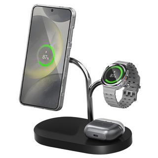 SAMSUNG  Caricatore a induzione 3-in-1 15W rapido, angolo regolabile, originale 