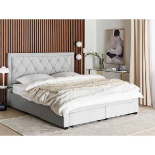 Beliani Letto contenitore en Velluto Glamour LIEVIN  